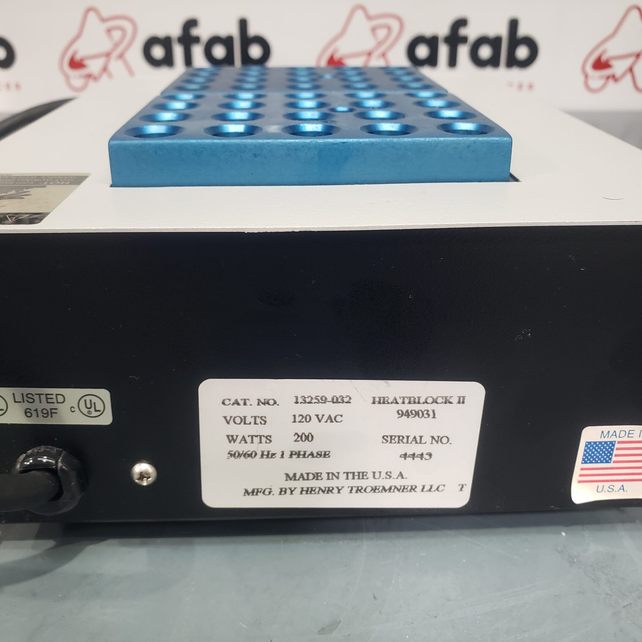 VWR Standard Heatblock II 949031 AFAB Lab Resources