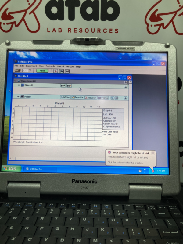 Molecular Devices VersaMax Microplate Reader with Toughbook and